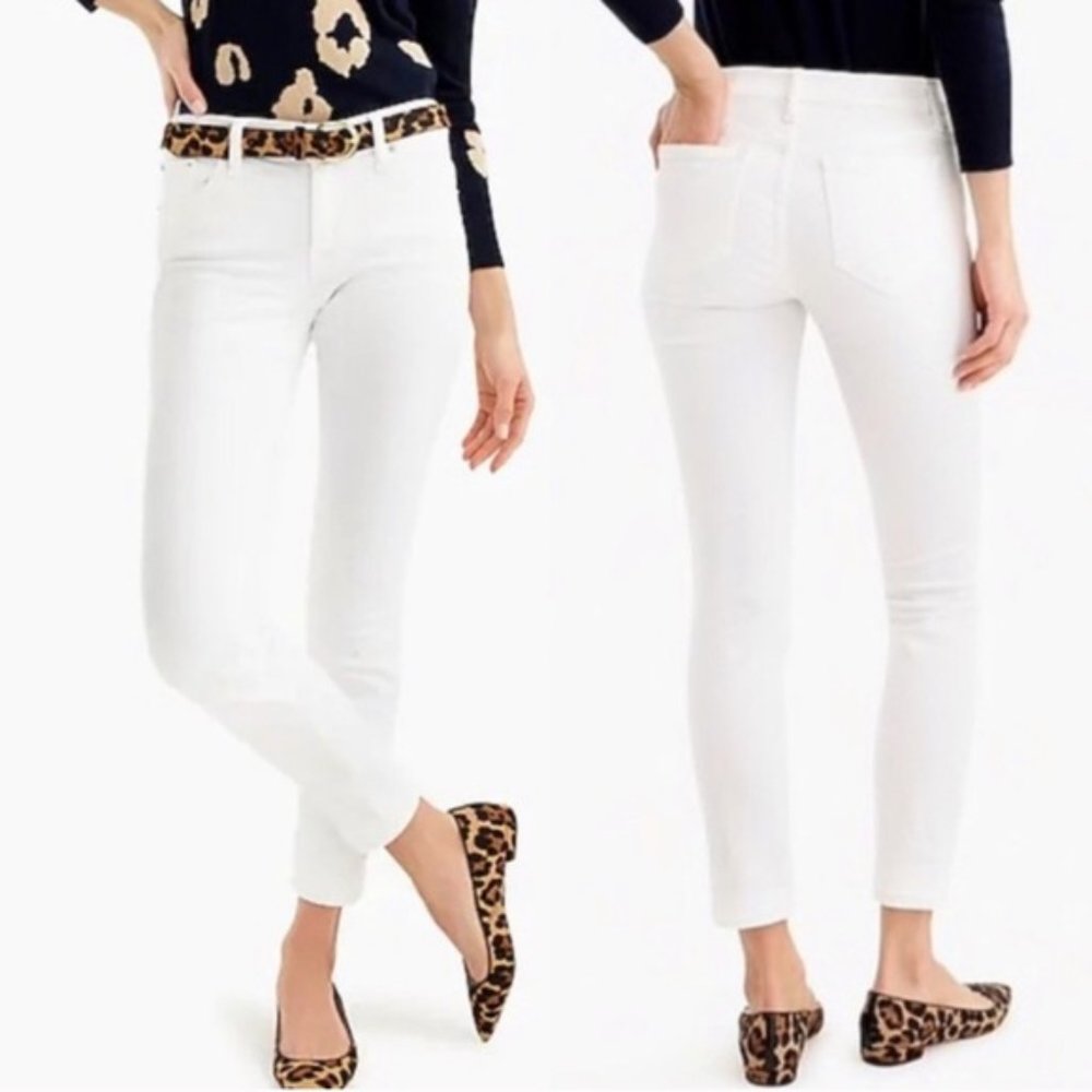 J. Crew toothpick ankle jean in white (never worn)